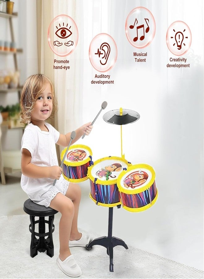 AASA Musical Drum Set,Indoor and Outdoor Sports Games/Toys for Kids Playing Return Gift Item for Baby Boys and Baby Girls (Drum Set) - Image 3