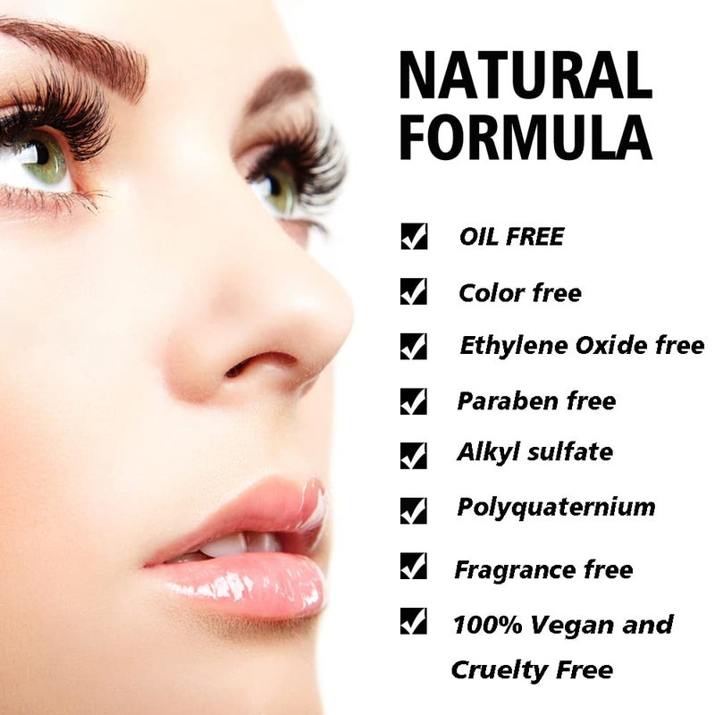 Mererke_Pretty Eyelash Extension Cleanser 50 ml + Brushes + Rinse Bottle Eyelid Foaming Cleanser, Lash Foam Shampoo for Extensions and Natural Lashes, Makeup Remover For Salon and Home Use - Image 3