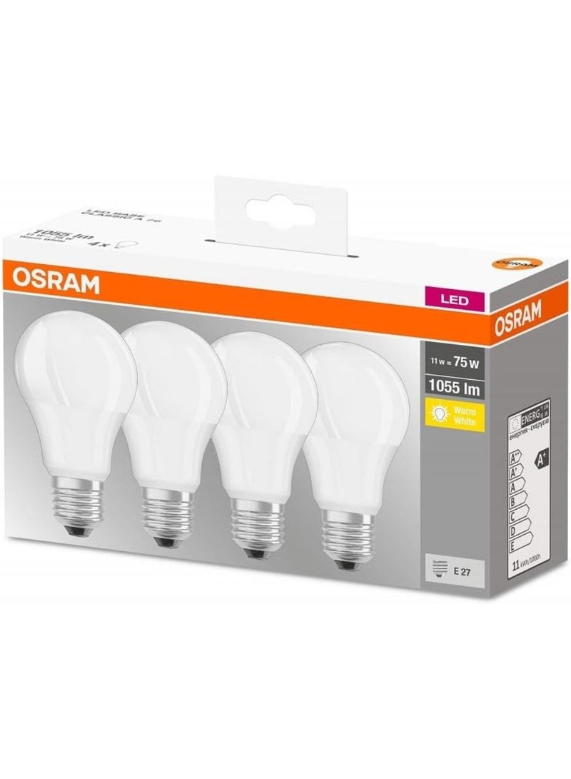 OSRAM Lamps LED Light Bulb, 11 W, Warm White, Pack of 4 - Image 2
