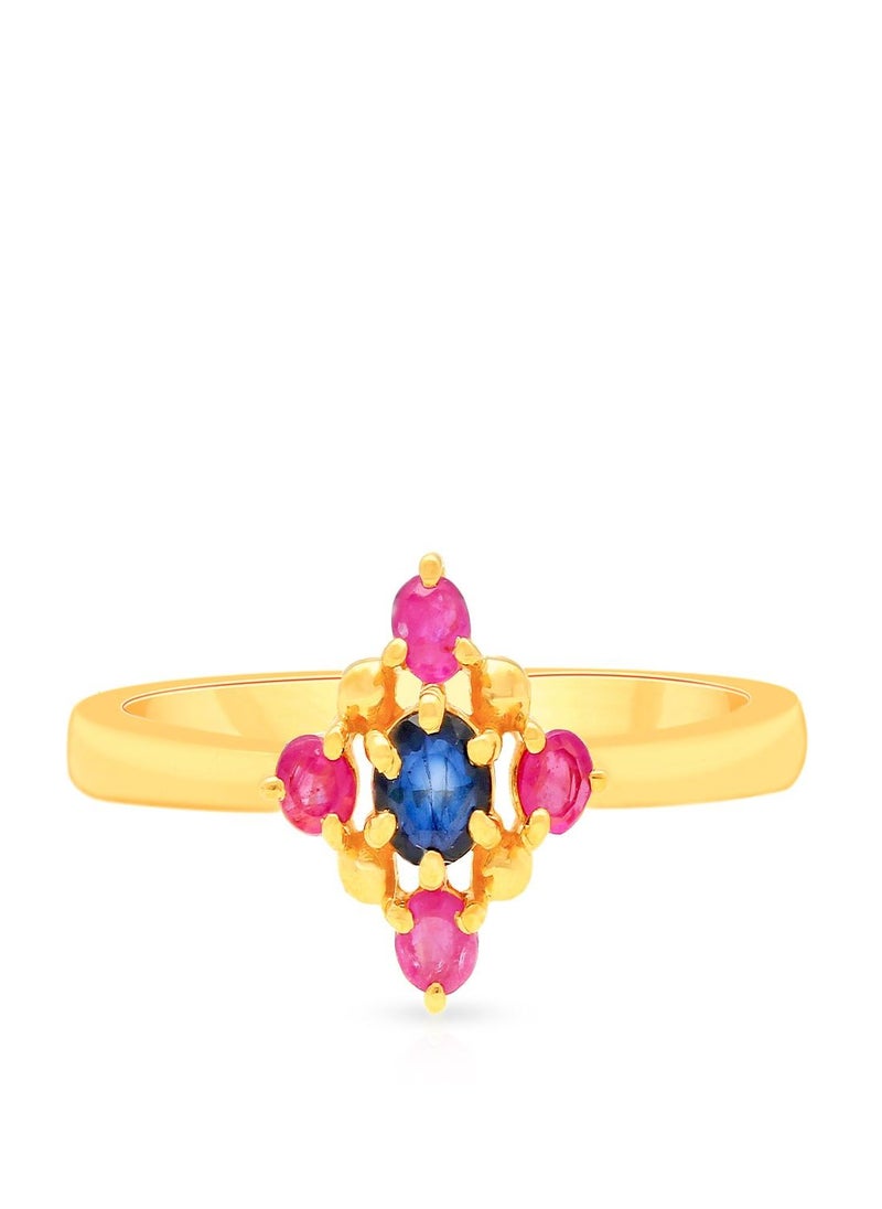 Malabar Gold and Diamonds 22 Carat 916 Purity Precia Gemstone Ring PNAFNC079RN1 for Women  - Image 2