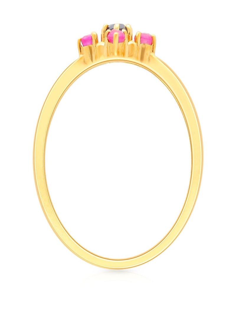 Malabar Gold and Diamonds 22 Carat 916 Purity Precia Gemstone Ring PNAFNC079RN1 for Women  - Image 3
