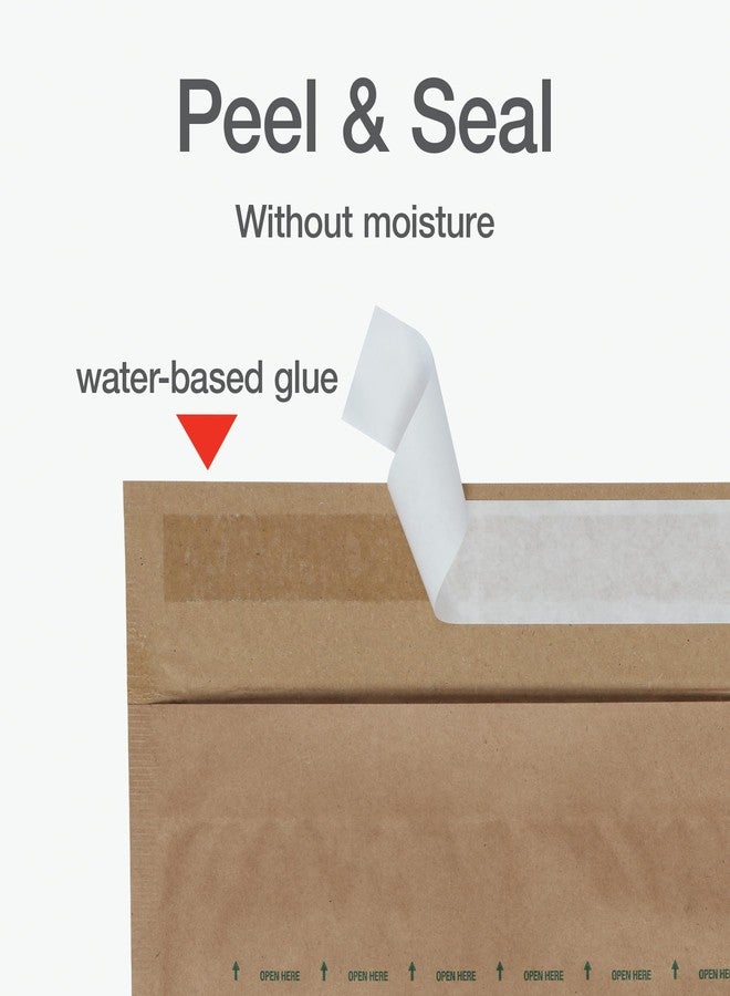 Quality Park 8 x 13 Curbside Recyclable Mailers, Brown Kraft Paper Padded Mailers, Self Seal Closure is Made with Water Based Glue, 100% Recyclable Materials, 20 Pack (1009462) - Image 4