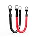 TUELETFU 4 AWG Battery Cable 4AWG Gauge Pure Copper Battery Inverter Cables with 38 in Lugs Both Ends Power Inverter Wire Set for Automotive Solar Marine Boat RV Car Motorcycle Red and Black 9in - Image 2