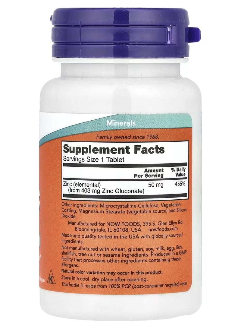 NOW Foods, Zinc, Immune Support* 50 mg - Image 2