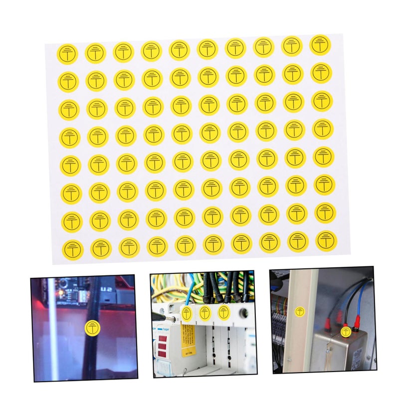 800pcs Grounding Symbol Stickers Self Adhesive Electrical Panel Warning Labels For Equipment - Image 4