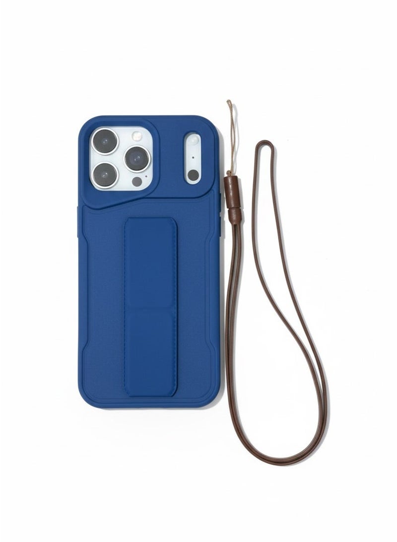 Magsafe For iPhone 17 Pro  MagSafe DODGE BLUE SlimPhone Cover which comes with phone holder and lanyard - Image 2