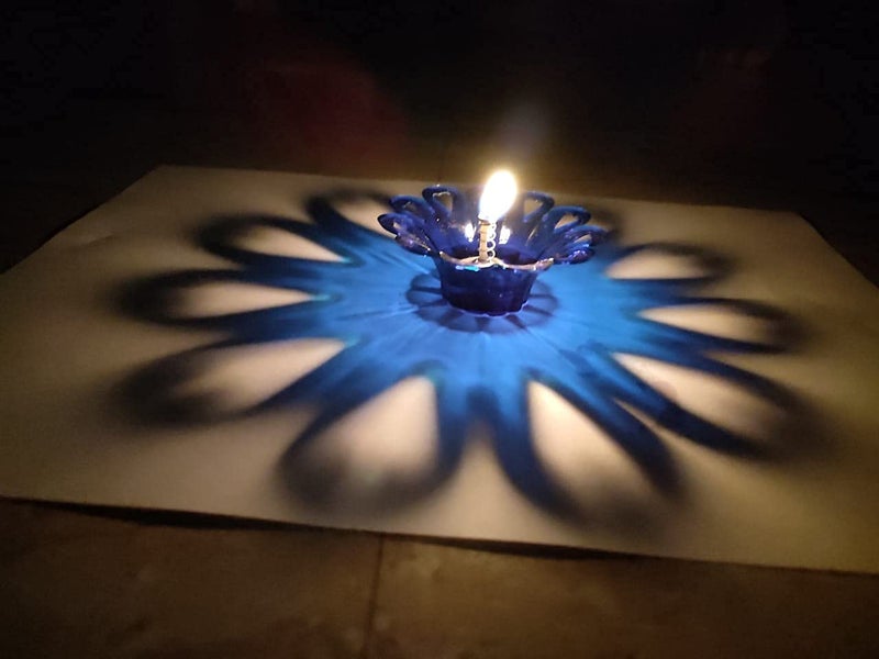 Denique Denique Plastic 12 Design Transparent Special Reusable Diya Deepak Colourful 3D Reflection Diya Combo Diya Deepak Decorative Diwali Deepak Oil Diye for DecorationMulticolour  - Image 3