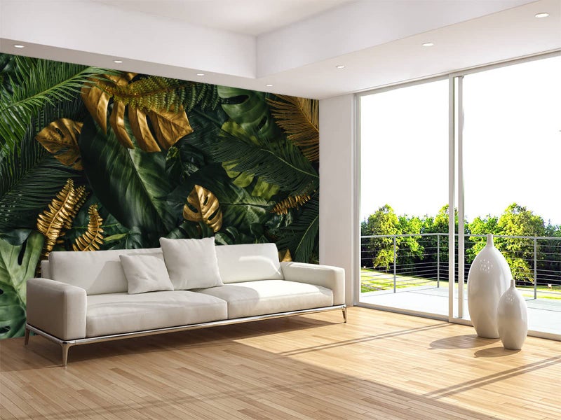 MFWFM Tropical Wallpaper Jungle Banana Leaf Wall Mural Wallpaper for Living Room (Not Peel n' Stick) - Image 3