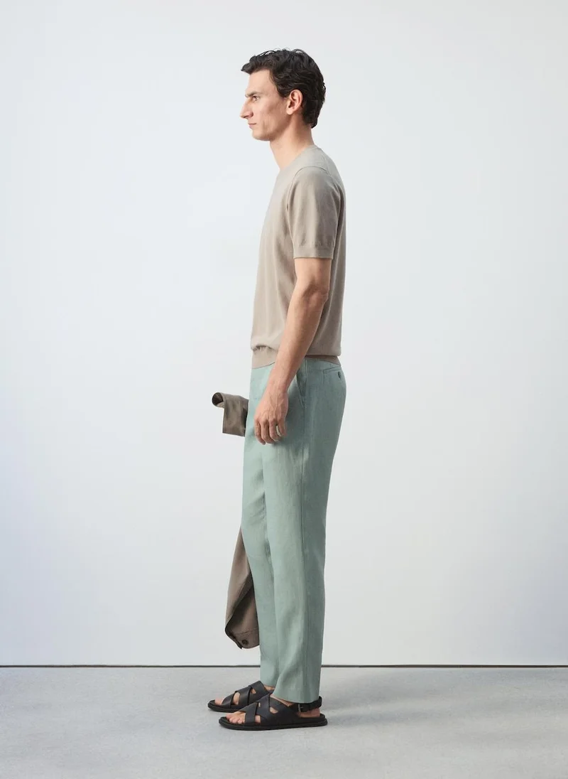 Mango Man 44-ESMERALDA Trousers Oyster for Men | Best Price UAE