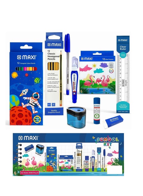 42-Piece School Stationery Set