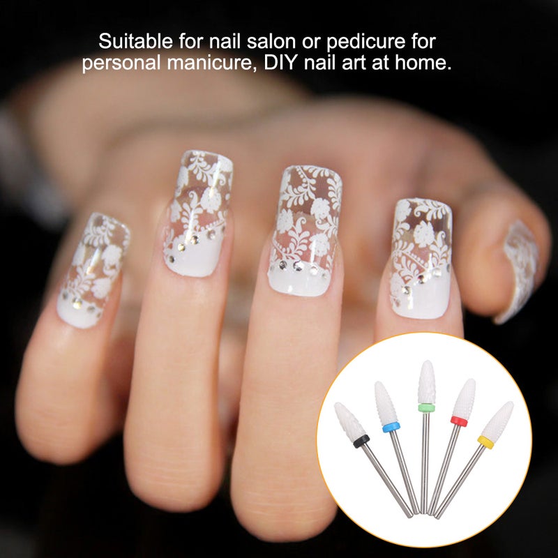 3/32'' Ceramic Grinding Head Nail Drill Bit for Nail Art Salon Tools Home Use Nail Tool - Image 3