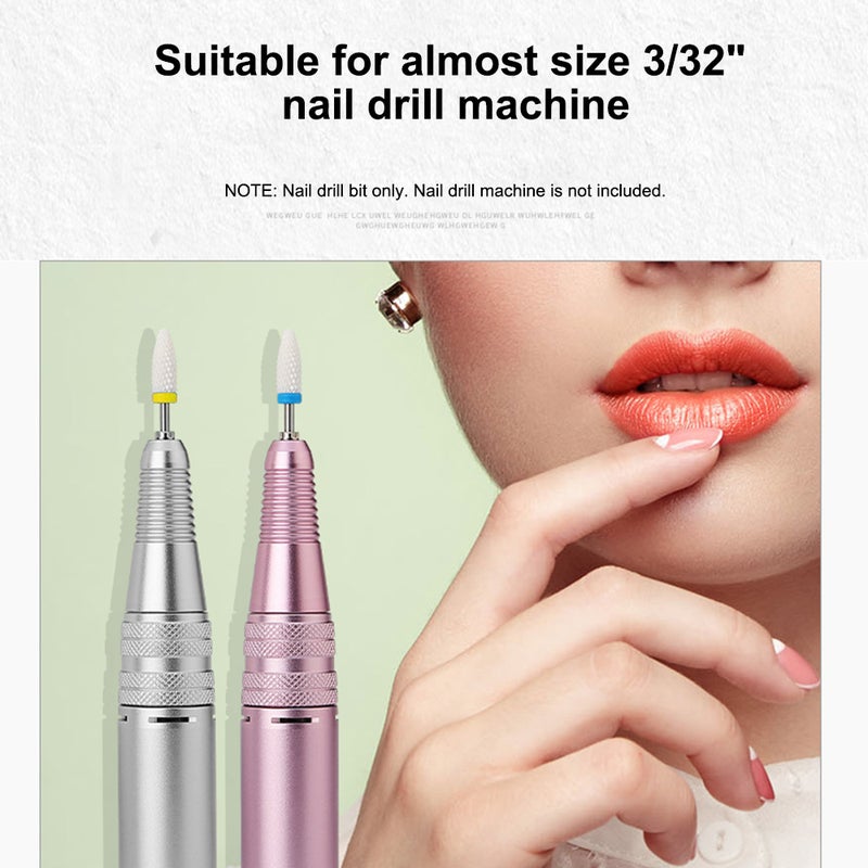 3/32'' Ceramic Grinding Head Nail Drill Bit for Nail Art Salon Tools Home Use Nail Tool - Image 4