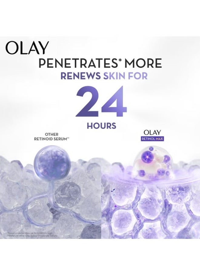 Olay Retinol24 Max Night Cream l Visibly Reduces Fine Lines in 7 Nights Max Repair Max Hydration l No Redness or Irritation Fragrance Free l Normal Oily Dry and Combination Skin l 50g - Image 4