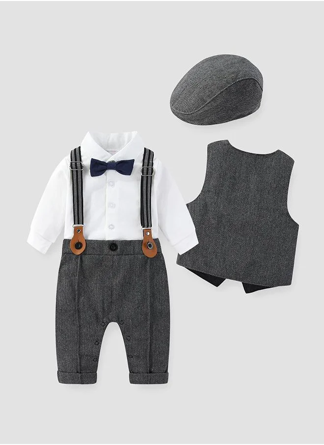 babyqlo Dashing Vest & Tie Outfit for Baby Boys