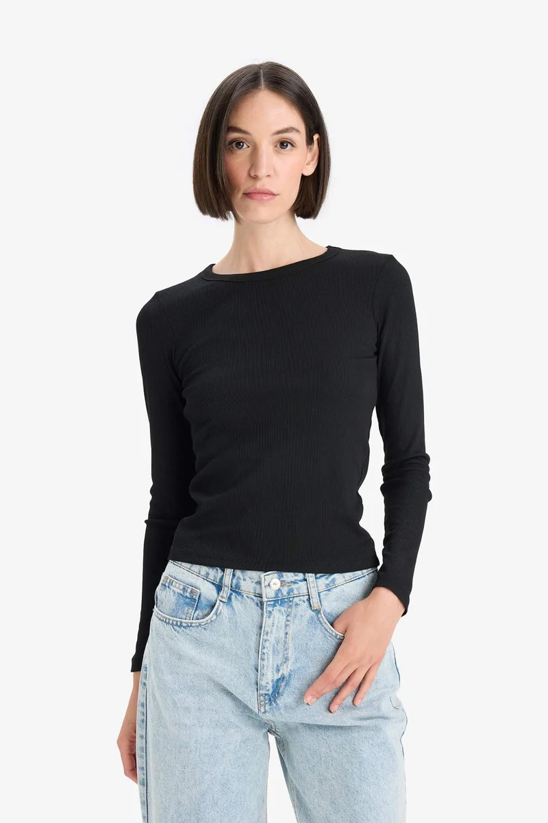 ديفاكتو Slim Fit Basic Ribbed Camisole T-Shirt