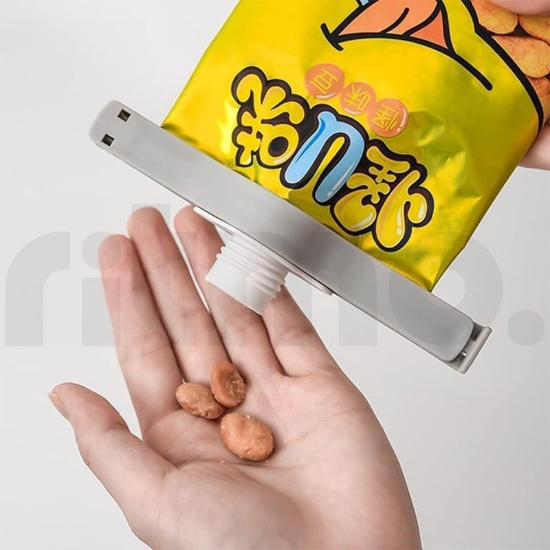 Ritmo Bag Clips for Food Storage Sealing Clip with Cap Grey Plastic Sealer Clamp for Kitchen Food Preservation 5 - Image 3