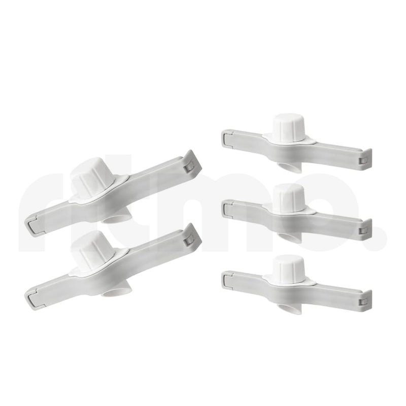 Ritmo Bag Clips for Food Storage Sealing Clip with Cap Grey Plastic Sealer Clamp for Kitchen Food Preservation 5 - Image 1