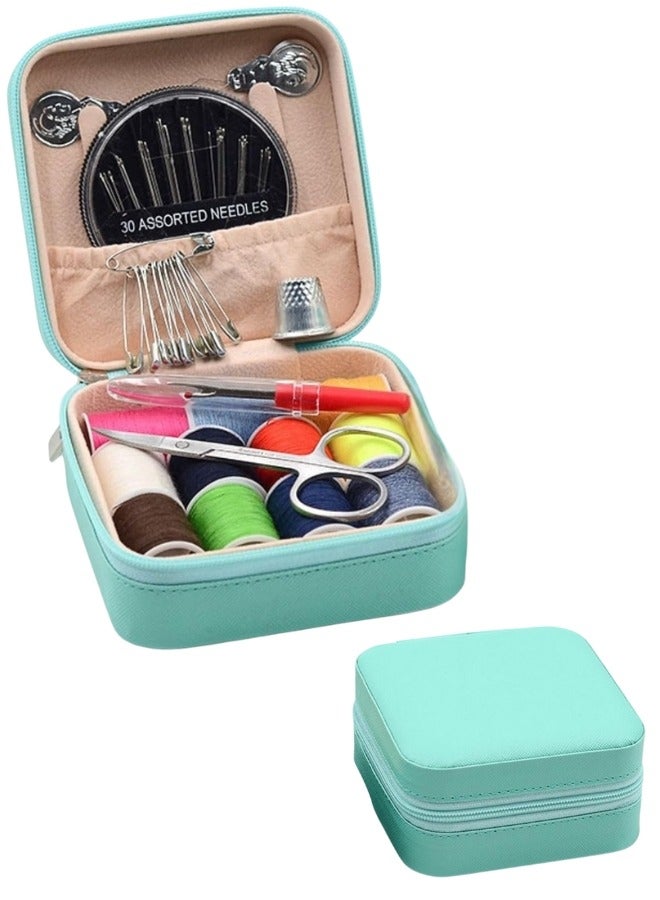 Small leather sewing tool storage bag for quick repairs. Keeps all tools organized and prevents loss. Ideal for travel and emergencies. (Sewing tools not included.)  - Image 1
