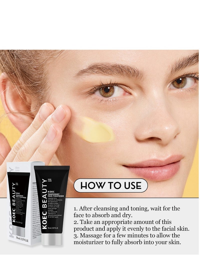 KOEC - Firmx Temporary Face Tightener - Skin Tightening Cream for Face & Neck - Day & Night Cream for Women - Moisturizer - Hydrates & Enhances Skin's Tautness - 70ml - Image 1