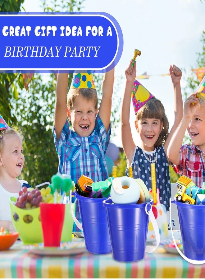 Junkin 24 Sets Sand Buckets and Shovels for Kids Small Sand Pails Bulk Plastic Beach Buckets with Handles Sandbox Toys for Girls Boys Birthday Party Favor Summer Beach Enthusiasts - Image 5
