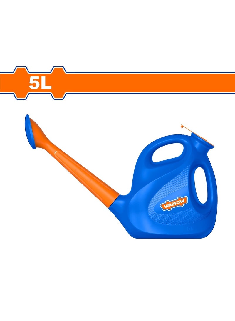 WADFOW 5L Plastic Garden Watering Can WKW1850 – Heavy Duty Portable Plant Water Can Sprinkling Pot with Ergonomic Handle for Indoor Houseplants, Outdoor Flowers, Balcony & Garden Irrigation - Image 2