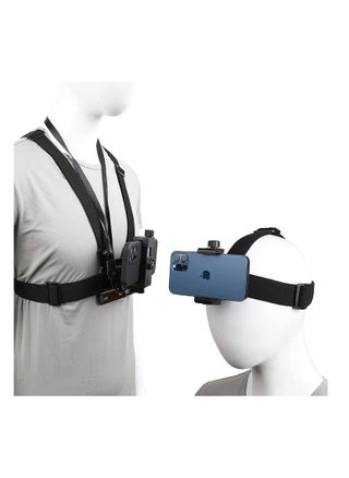 Mobile Phone Chest Strap Harness Mount Head Strap Holder Kit for POV/VLOG,Cell Phone Clip Compatible with iPhone,Samsung,Go Pro Hero 9, 8,7, 6, 5, 4, 3,2, 1,AKASO,DJI Osmo,and Action Cameras - pzsku/Z54D1857510C516FCFFB9Z/45/1746212588/93d9a0bb-1a7c-486c-9d5a-4fd5ba015e5c