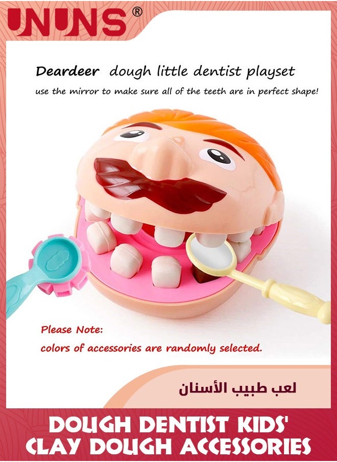 UNUNS Play Dough Dentist Toy Kit,Doctor Drilling And Filling Playset,Retro Playdough Creation with Moulds And Models Kids Set,For School Classroom Education,Birthday Gifts For Boys Girls 3+  - Image 3