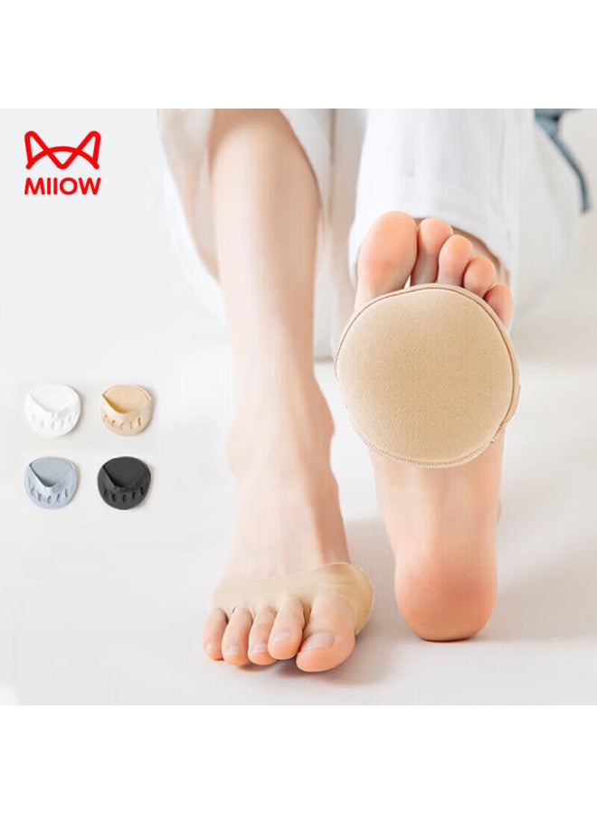 MIIOW Maoren 4-pair Set, Half-palm Socks For Women, Summer Thin Invisible Socks, Non-slip Toe Socks For High Heels, Anti-friction Foot Pads - Image 3