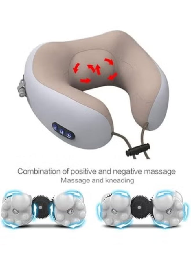 Massage Pillow - Portable & Heated Neck Massager - Ergonomic Electric Charging Design for Daily Use in Car, Office, and Home - Image 5