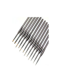 Keep Smiling Keep Smiling Thin Thin Thin Paint Brush Set, Mini Precision Liner Brush, Perfect For Acrylic, Watercolor And Oil (12 Piece)  - Image 1