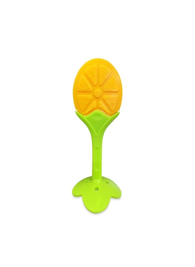 ProKart Baby Soft Fruit Teething Toys for Babies 0-12 Months | BPA Free Silicone Teether Soft & Safe Gum Relief Toy | Newborn Infant Baby Teethers Freezer Safe Baby Teether Toys (Orange, Pack of 3)