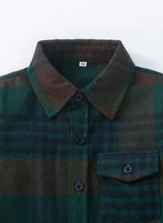 تايك تو قميص بطبعة مربعات وتفاصيل أزرار