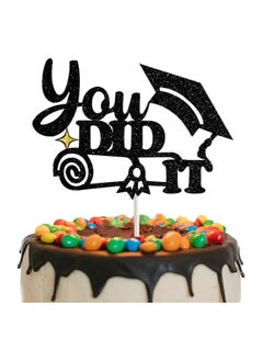 Graduation Cake Topper Congrats Grad 2024 You did it Graduation Cake Topper Graduation Cap Diploma Star Cake Picks for 2024 Graduation Party Decorations