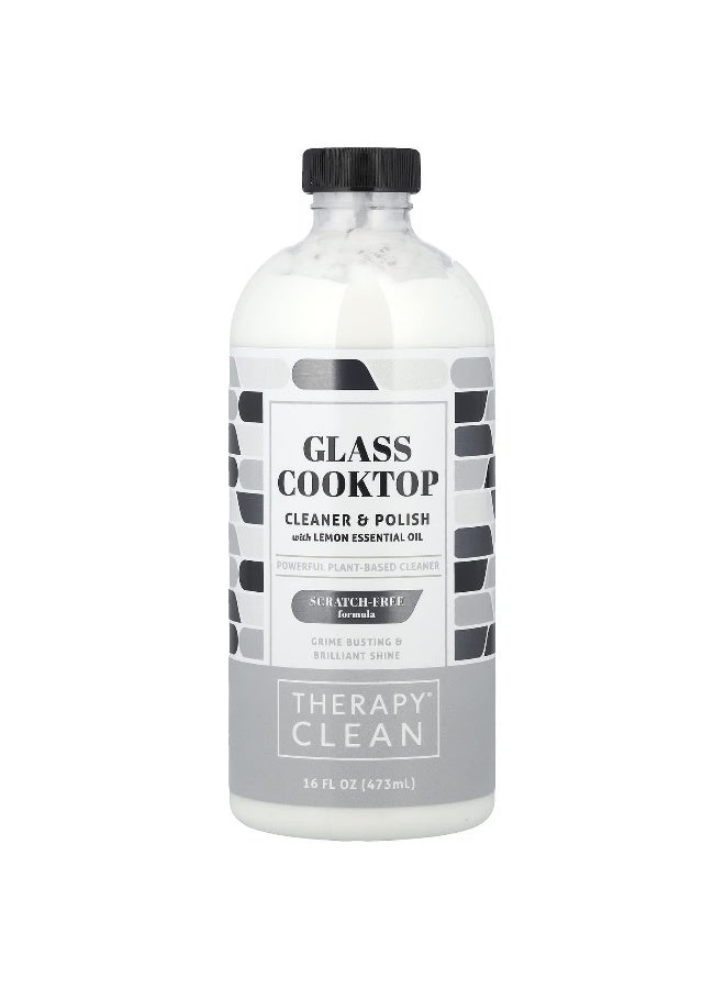 Therapy Clean Therapy Clean, Glass Cooktop, Cleaner & Polish with Lemon Essential Oil, 16 fl oz (473 ml)  - Image 1