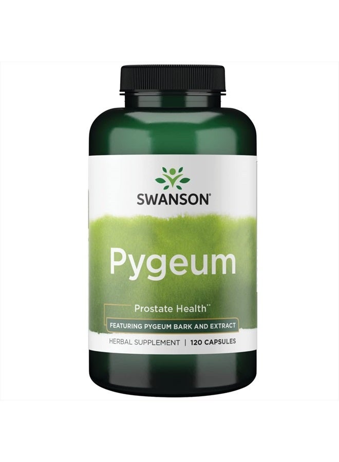 SWANSON Pygeum - 400mg Herbal Supplement for Male Prostate Health - Supports Bladder and Urinary Tract Health - 120 Capsules - Image 1