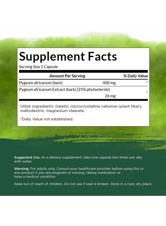 SWANSON Pygeum - 400mg Herbal Supplement for Male Prostate Health - Supports Bladder and Urinary Tract Health - 120 Capsules - Image 5