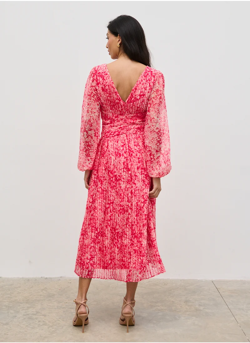 بريتي لافيش Jade Pleated Midaxi Dress