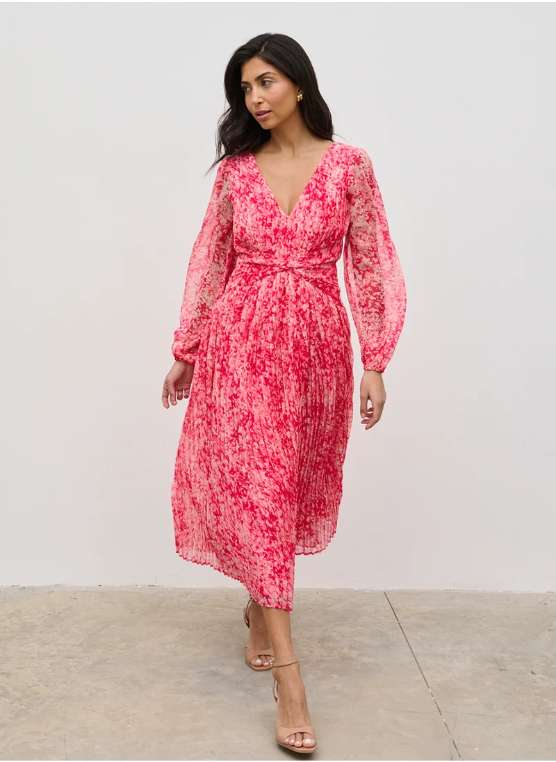 بريتي لافيش Jade Pleated Midaxi Dress