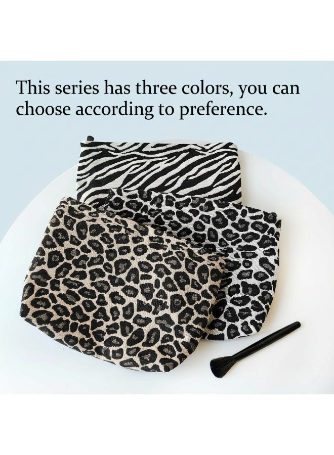 Zard حقيبة مكياج للنساء، حقيبة تجميل للسفر، حقيبة مكياج بسعة كبيرة، حقيبة مكياج من القماش مع سحاب للنساء والفتيات (نمط الفهد) - Image 2