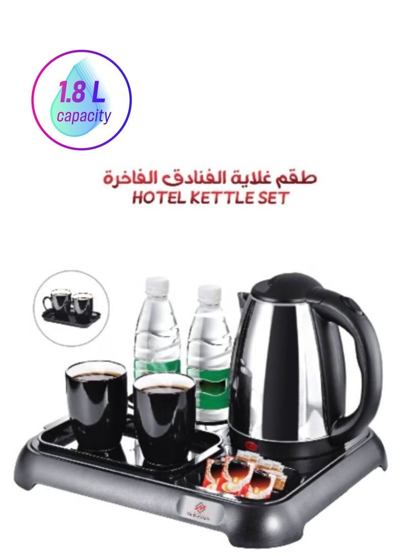 Generic - Kettle Set with 2 Cups and Base (1.8L Capacity) - Image 1
