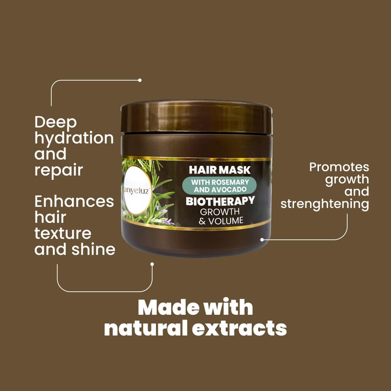 ANYELUZ Hair Mask â€“ Rosemary and Avocado Extracts, Intensive Hydration and Strengthening, Damage Repair Boost - Image 3