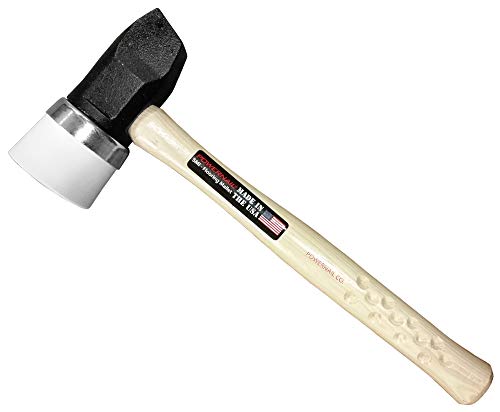 Powernail 5MI Iron White Capped Rubber Mallet for Flooring Nailers & Staplers (4 lbs) - Image 1