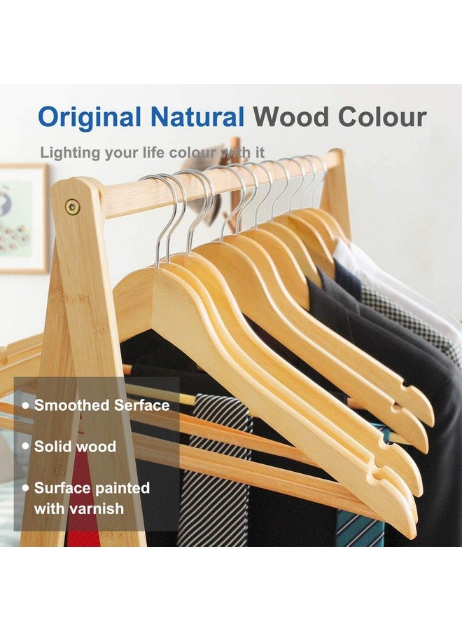 Evolluxi Lotus Wooden Hangers, Solid Wood Shirt Hangers,Dress Coat Jacket Clothes Hangers,with Extra Smooth Finish, 360 Degree Swivel Hook(Retro) (Beige, 40) - Image 5
