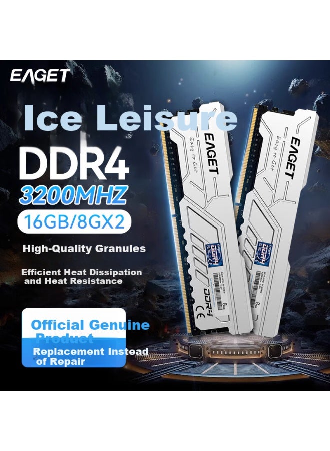 Eaget 16gb Ddr4 3200mhz Ram, Desktop Memory Module, Computer Memory V-bank, Compatible With Games, E-sports, Black Myth： Wukong, Ps40