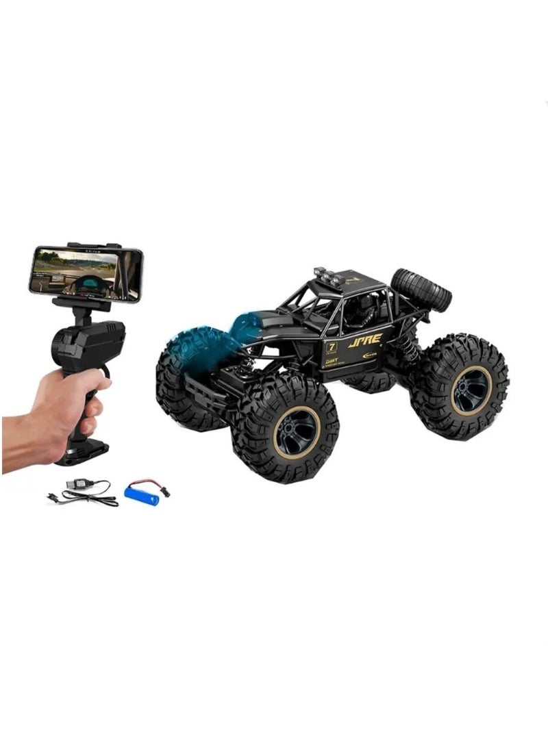 توي لاند سيارة زحف صخرية للطرق الوعرة بمقياس 1:16 مع جهاز تحكم عن بعد - أسود - Image 1
