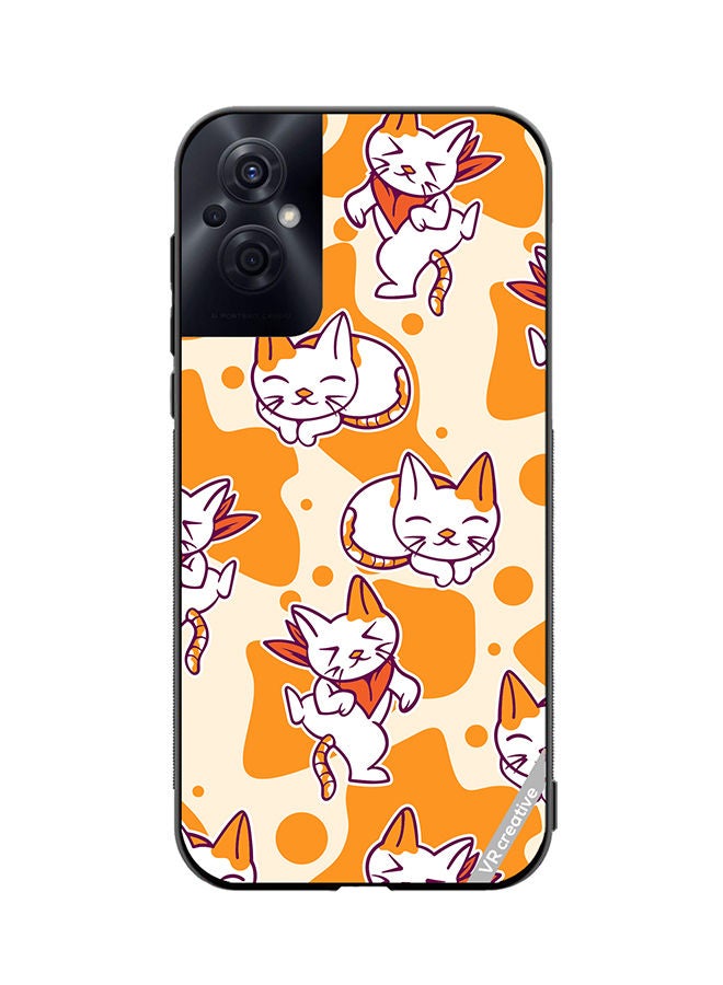VR CREATIVE Protective Case Cover For Oppo Reno8 Z Chilling Cat Pattern Design Multicolour - Image 1