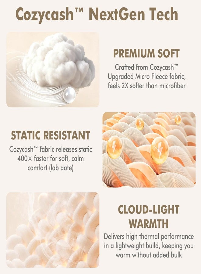 اليجير طقم لحاف إليجير كوين رمادي، 3 قطع، طقم مفروشات دافئ فائق النعومة قابل للعكس، لحاف بديل للريش خفيف الوزن ومنظم لدرجة الحرارة بتقنية PCM لجميع الفصول، لحاف واحد 90x90، غطاءا وسادة 20x26 - Image 3