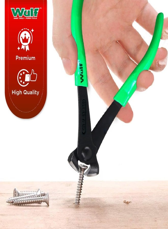 WULF Multipurpose End Cutters | Heavy Duty Nail Puller, Wire Cutter & Bender | Premium Steel Head with Anti-Slip PVC Handle | Durable, Ergonomic Hand Tool for Professional & DIY Use - Image 2