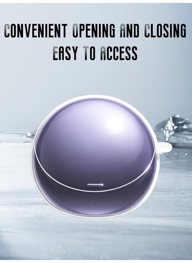 QIRG Clear Case for Huawei FreeClip 2 Special Edition Earbuds, Flexible TPU Shockproof Protective Cover with Carabiner and Lanyard (Transparent) - Image 4