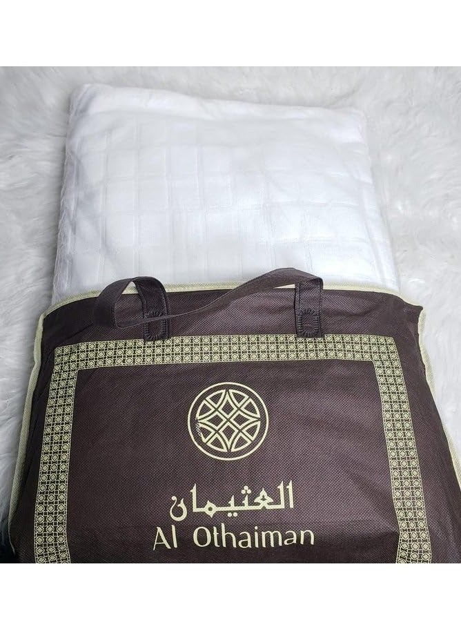 REBENUO Ihram clothes for children for Hajj and Umrah - 2 white towels - 100% natural healthy combed cotton towels, weight 600 grams - Image 5